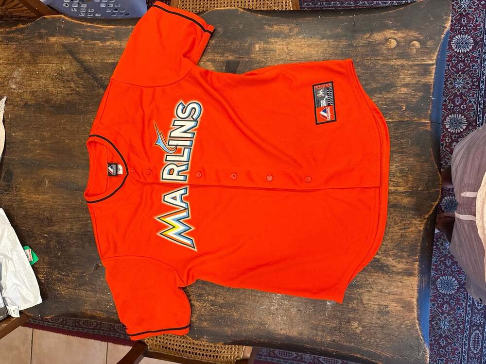 Majestic Marlins Classic Orange Jersey Nike